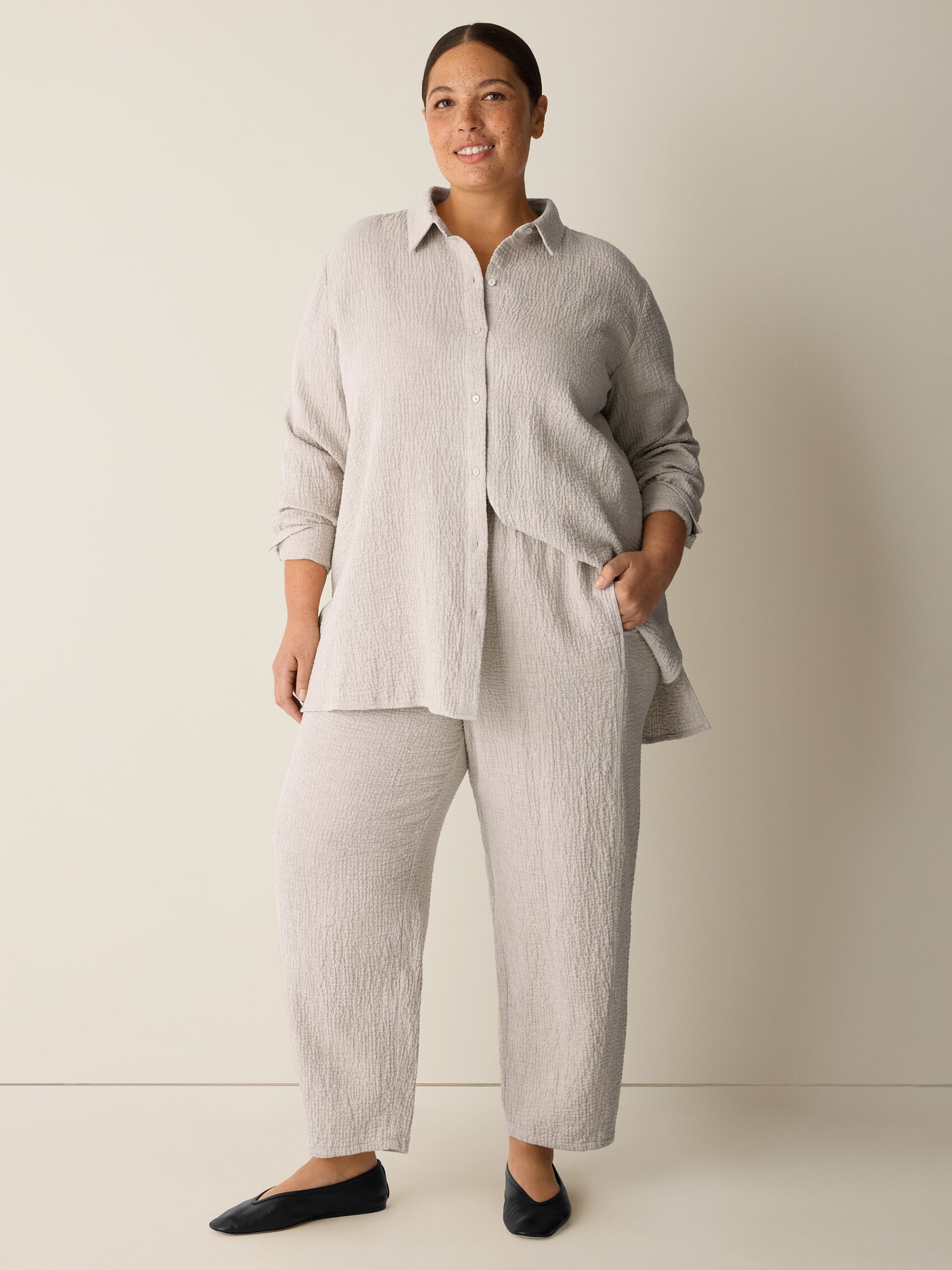 Organic Cotton Doubleweave Lantern Pant