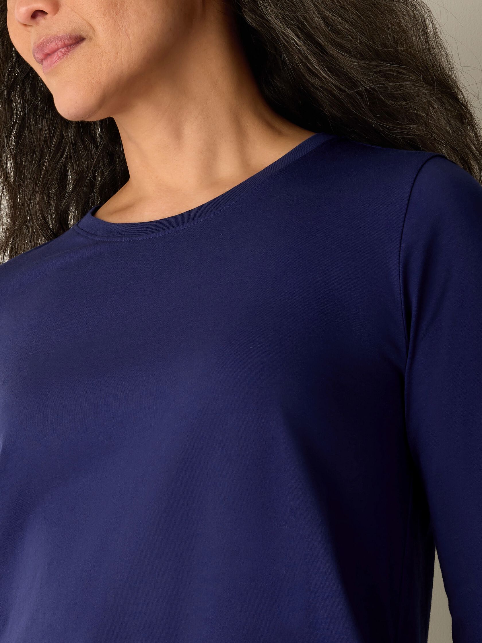 Organic Pima Cotton Jersey 3/4-Sleeve Tee