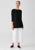 Organic Linen Jersey Bateau Neck Top