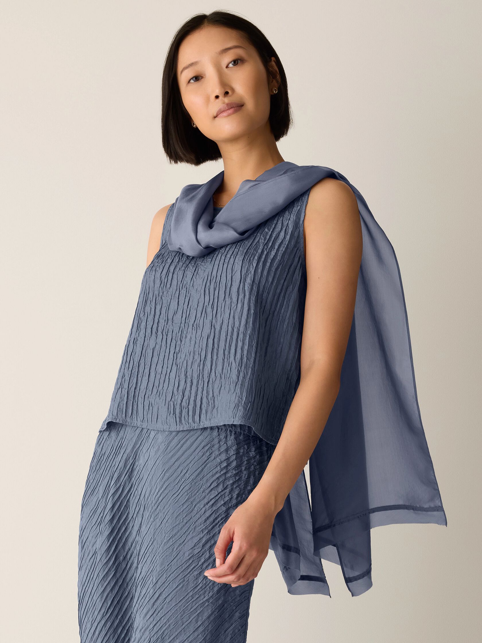 Washed Organic Silk Scarf