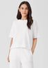 Lightweight Organic Cotton Terry Crew Neck Top