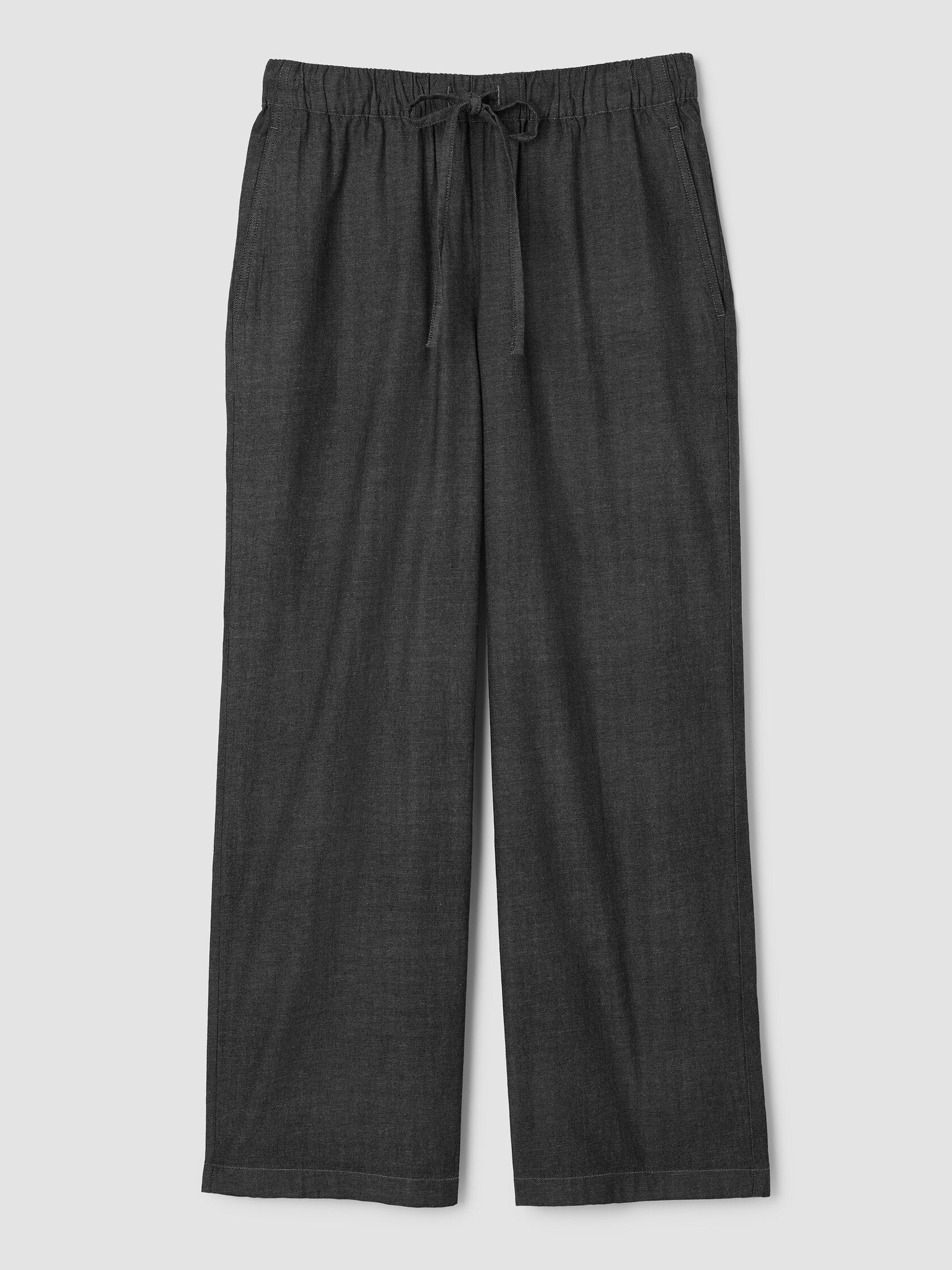 Airy Organic Cotton Twill Full-Length Straight Pant