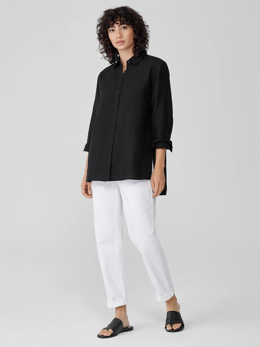 Handkerchief Linen Classic Collar Shirt