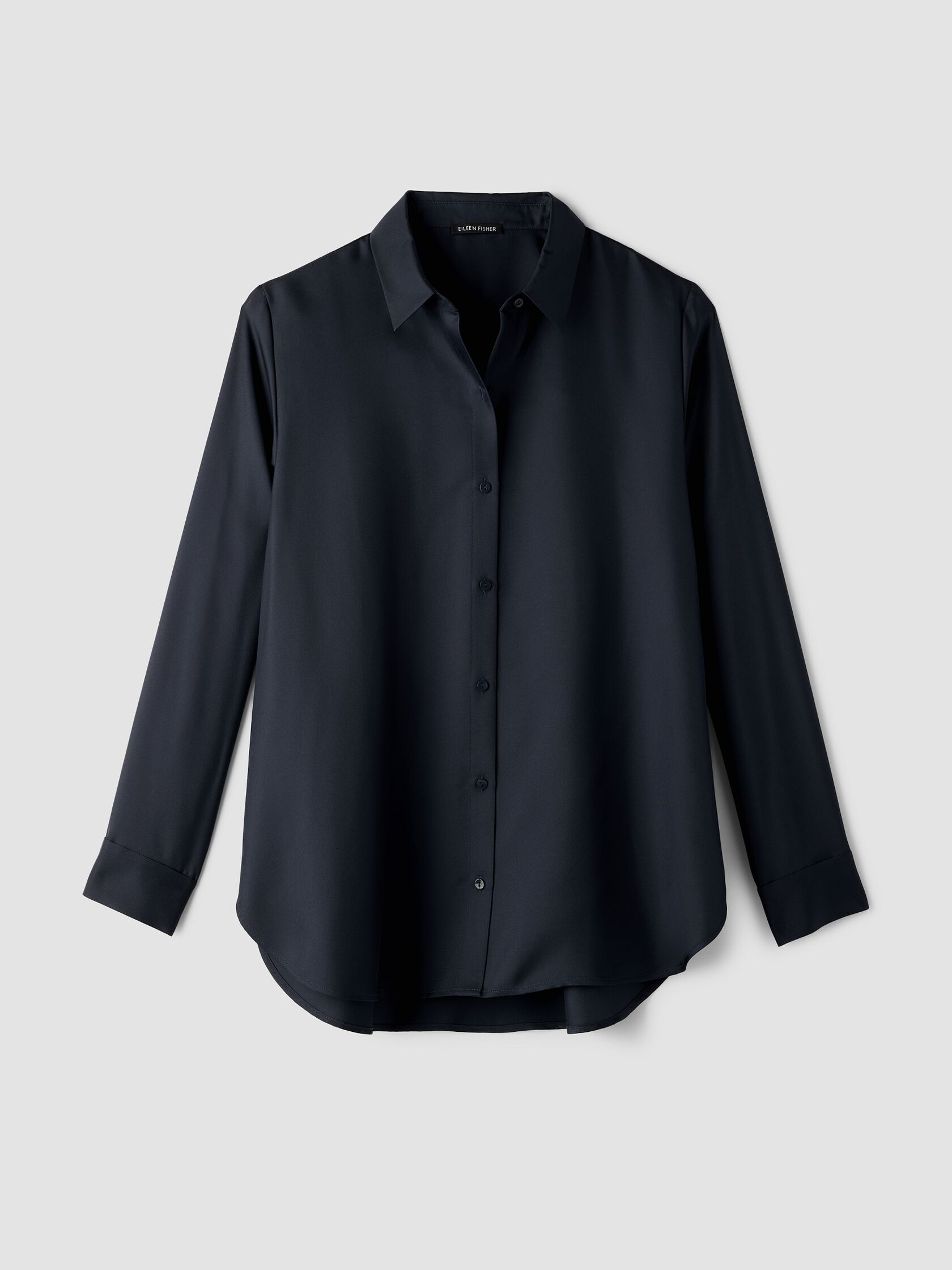 Silk Twill Classic Collar Shirt