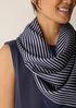 Striped Silk Twill Scarf