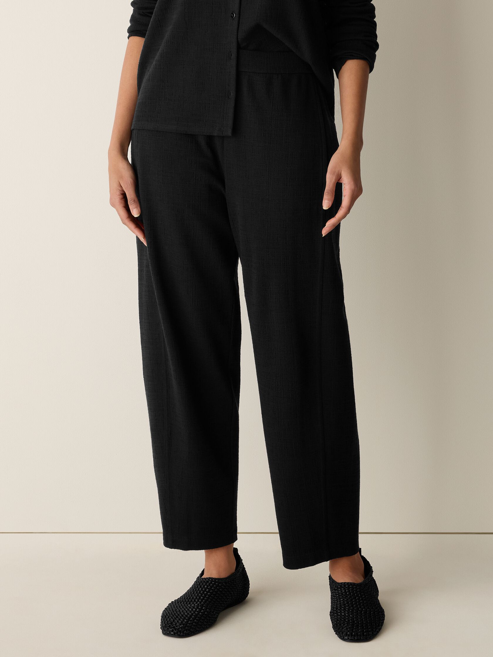 Cross Hatch Stretch Jersey Lantern Pant