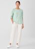 Organic Linen Jersey Crew Neck Top