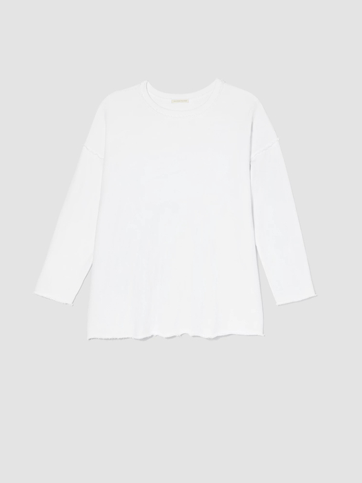 Lightweight Organic Cotton Terry Crew Neck Top