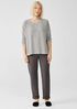 Silk Noil Crew Neck Top