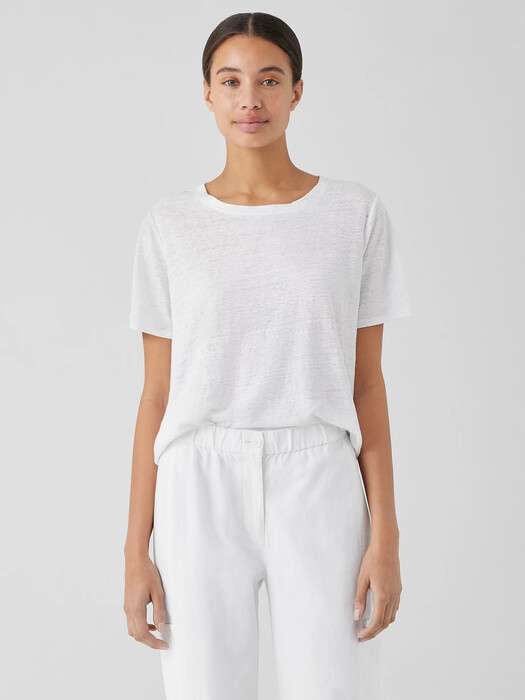 Organic Linen Jersey Crew Neck Tee