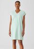 Pima Cotton Stretch Jersey V-Neck Dress