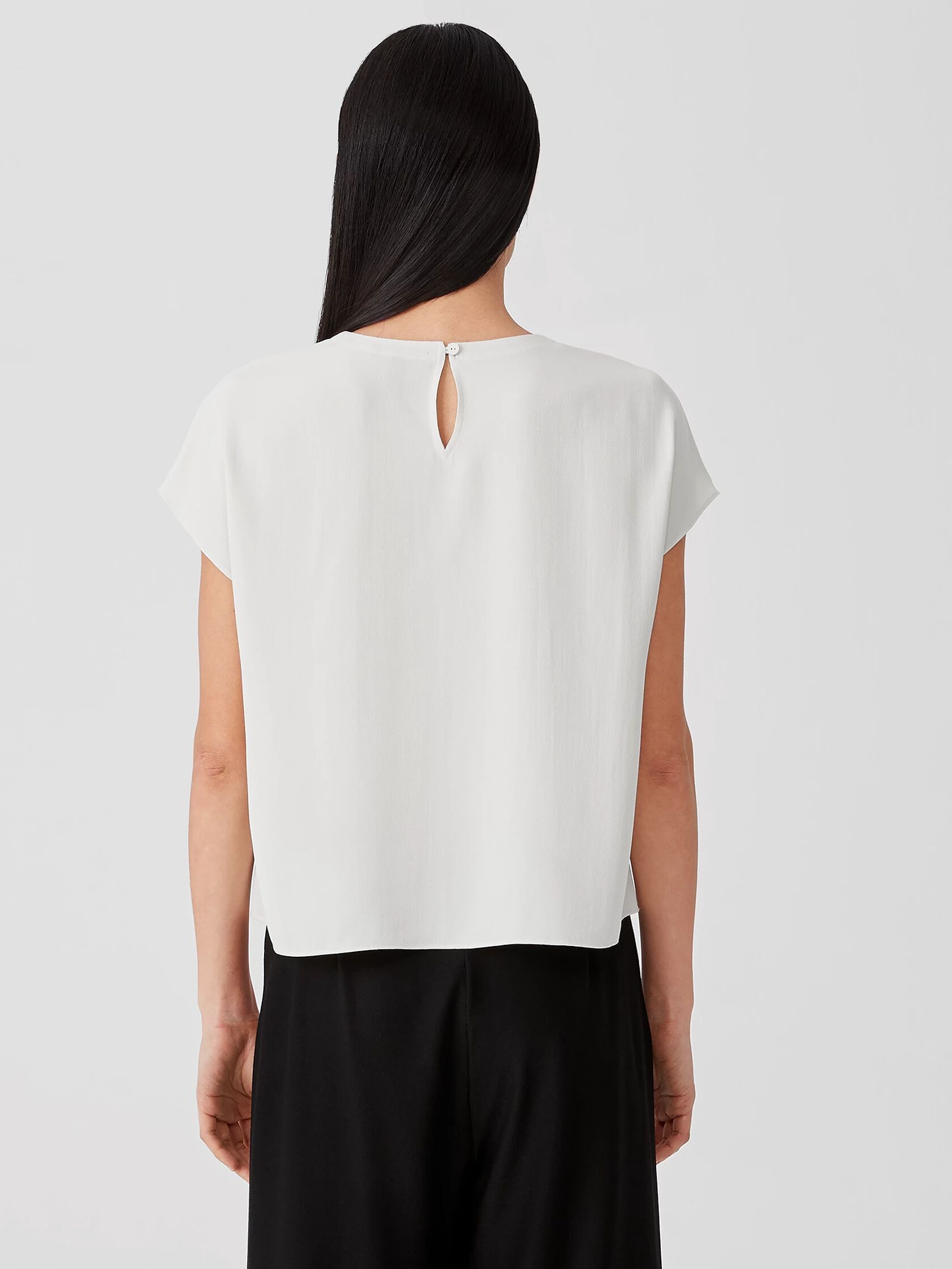 Silk Georgette Crepe Square Top