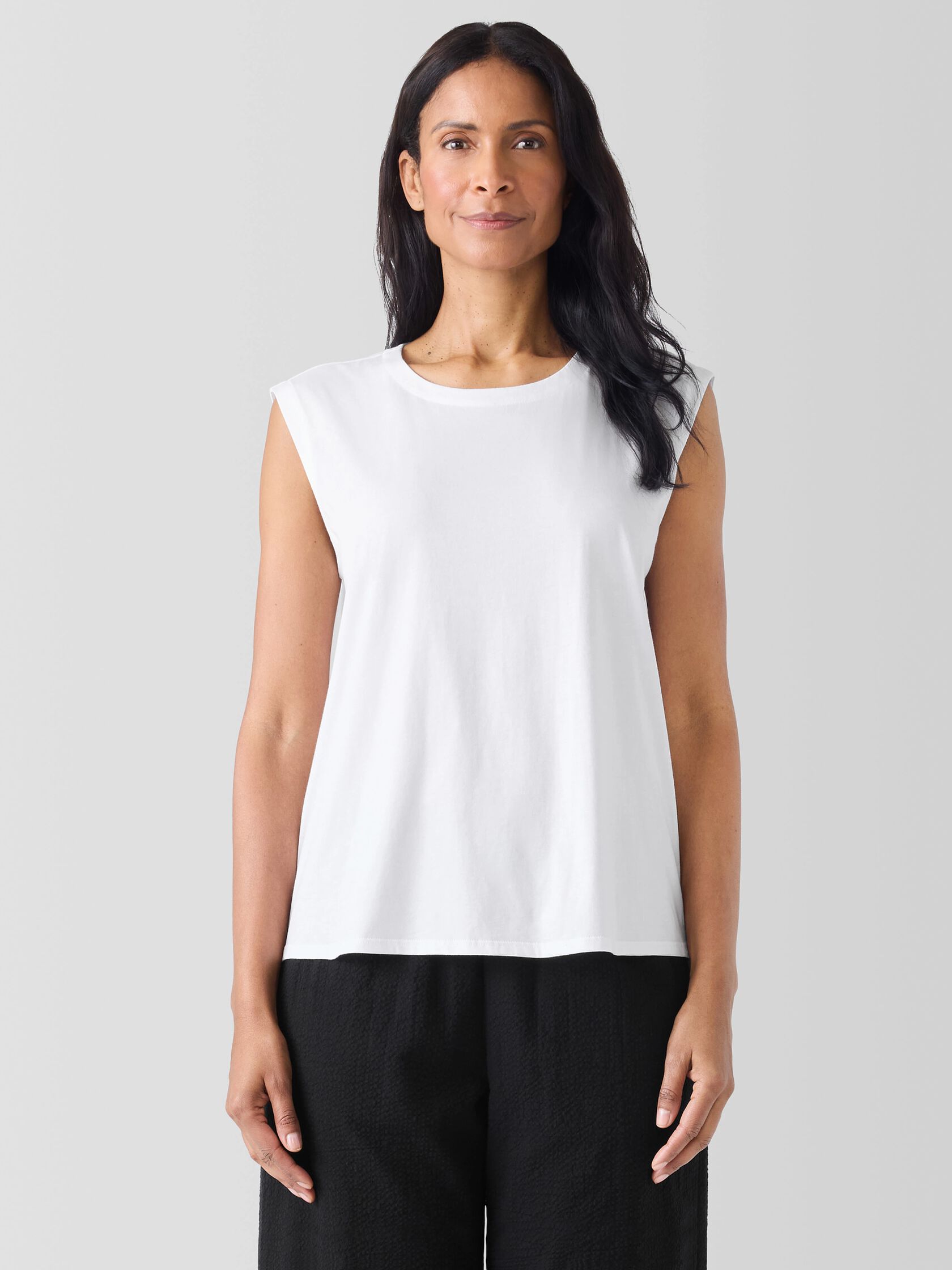 Organic Pima Cotton Jersey Round Neck Tank