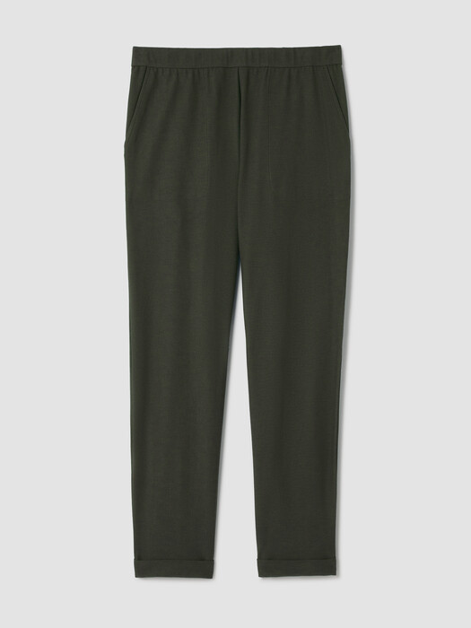 Washable Stretch Crepe Cuffed Pant