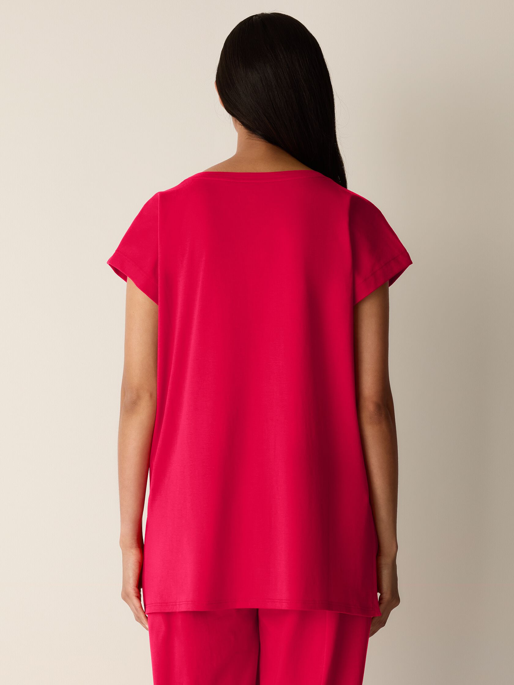 Organic Cotton Interlock Jewel Neck Sleep Tee