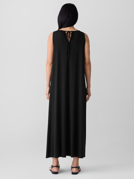 Eileen Fisher Fine Stretch Jersey Knit Maxi Dress Women's Dress Black : MD Eileen Fisher Fine Stretch Jersey Knit Maxi Dress Women's Dress Black : MD