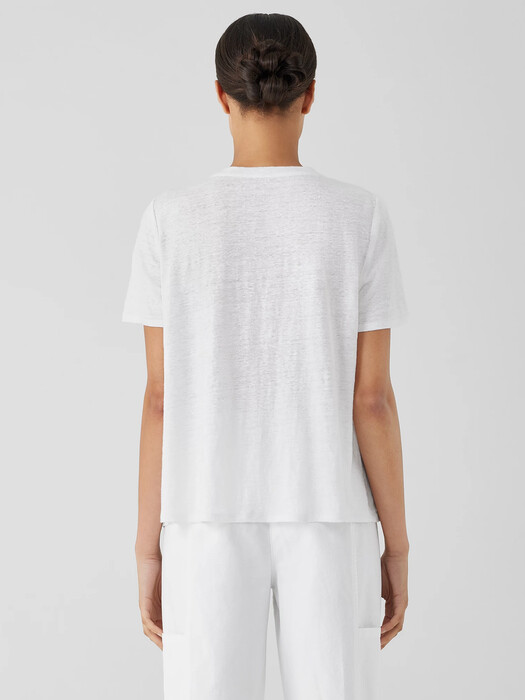 Organic Linen Jersey Crew Neck Tee