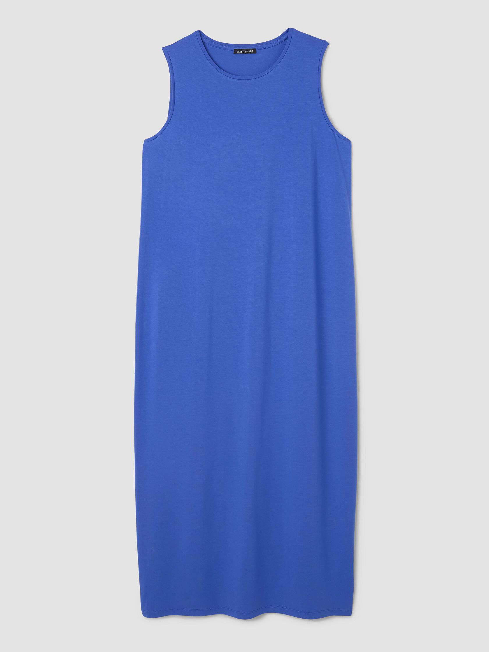 Stretch Jersey Knit Round Neck Dress