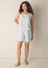 Striped Organic Cotton Jersey Sleep Set