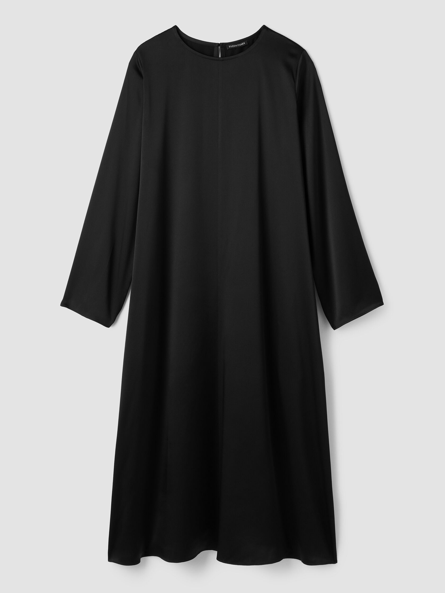 Heavyweight Silk Charmeuse Round Neck Dress