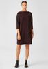 Washable Stretch Crepe Shift Dress