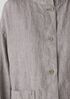 Washed Organic Linen Delave Stand Collar Jacket