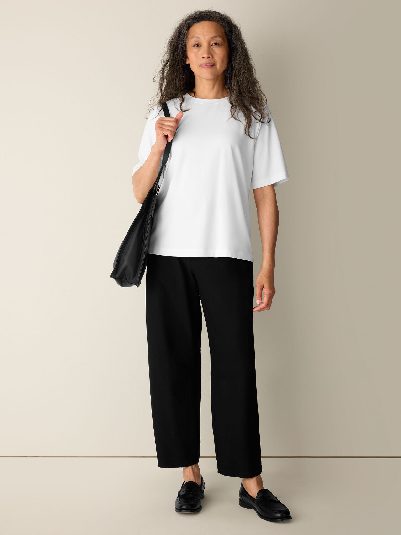 Extra-Fine Ponte Crew Neck Tee