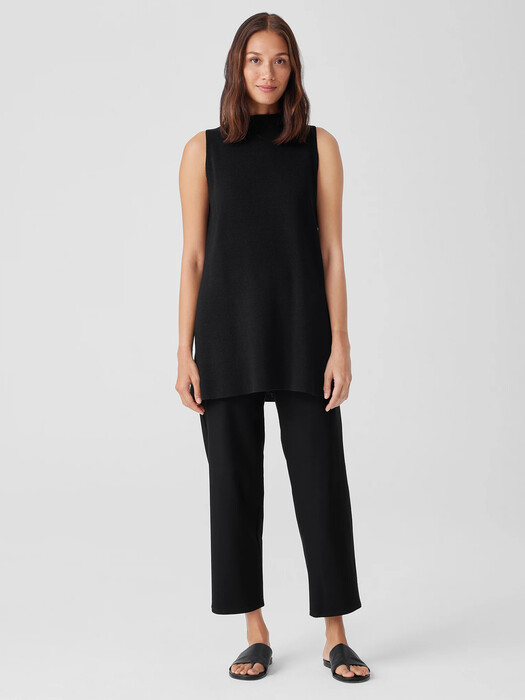 Organic Linen Cotton Funnel Neck Top