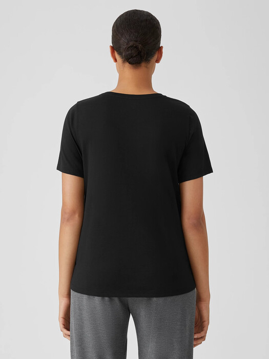 Organic Pima Cotton Jersey Round Neck Tee
