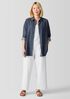 Airy Organic Cotton Twill Classic Collar Long Shirt