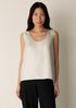 Silk Twill Curved V-Neck Tank