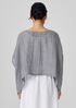 Délavé Organic Linen Gauze Bateau Neck Poncho