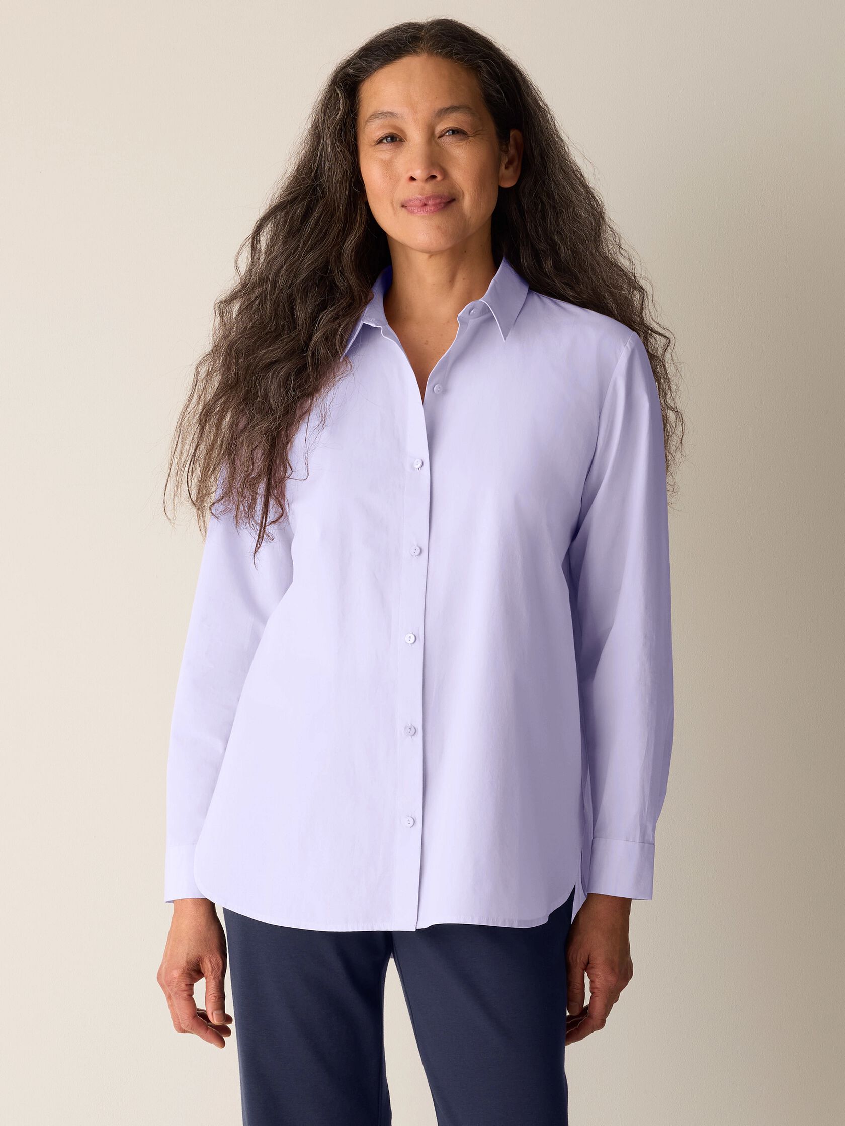 Organic Cotton Poplin Classic Collar Shirt
