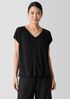 Organic Linen Jersey V-Neck Tee