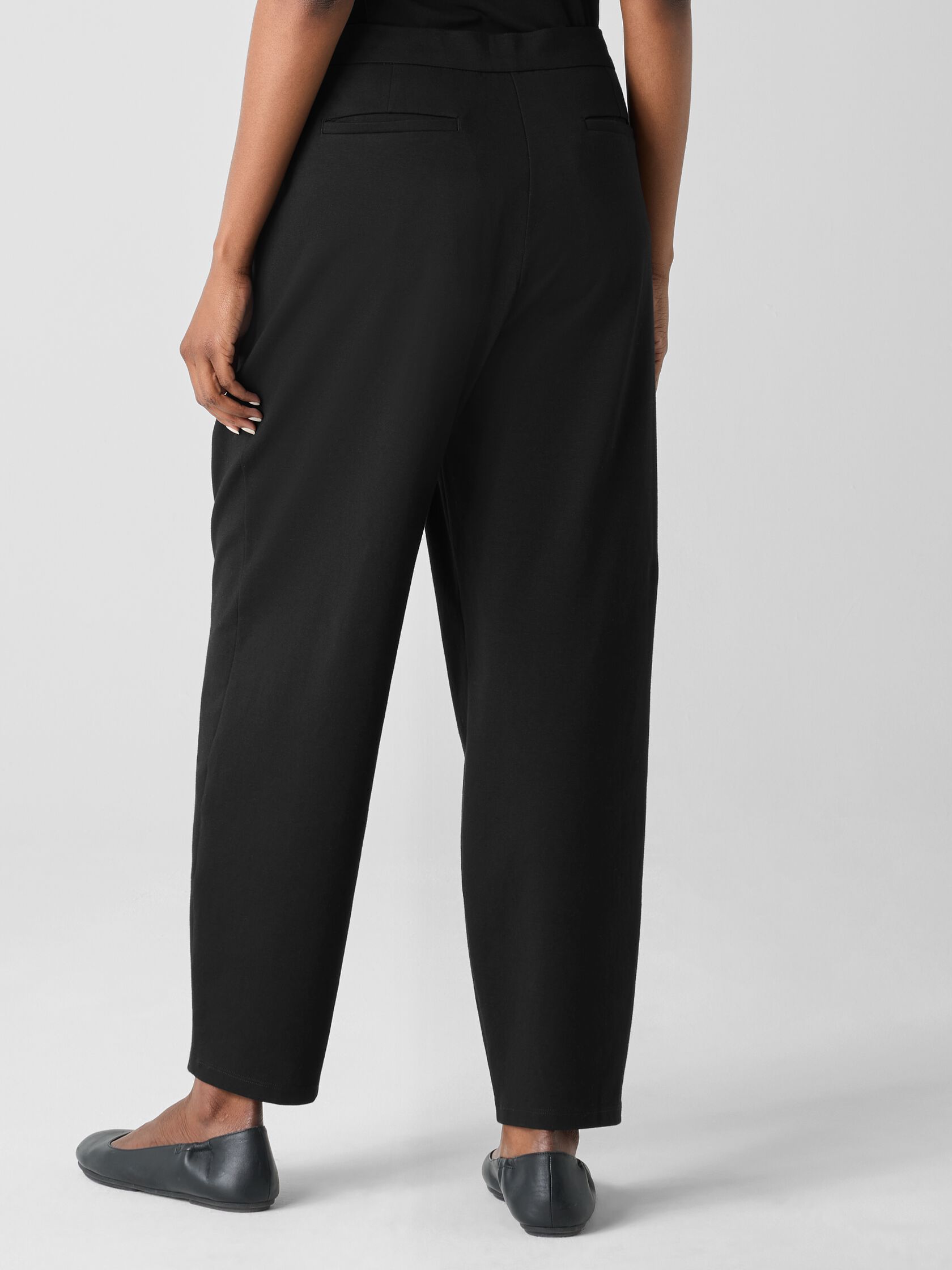 Cotton Blend Ponte Lantern Trouser Pant