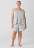 Mélange Organic Cotton Interlock U-Neck Sleep Tank