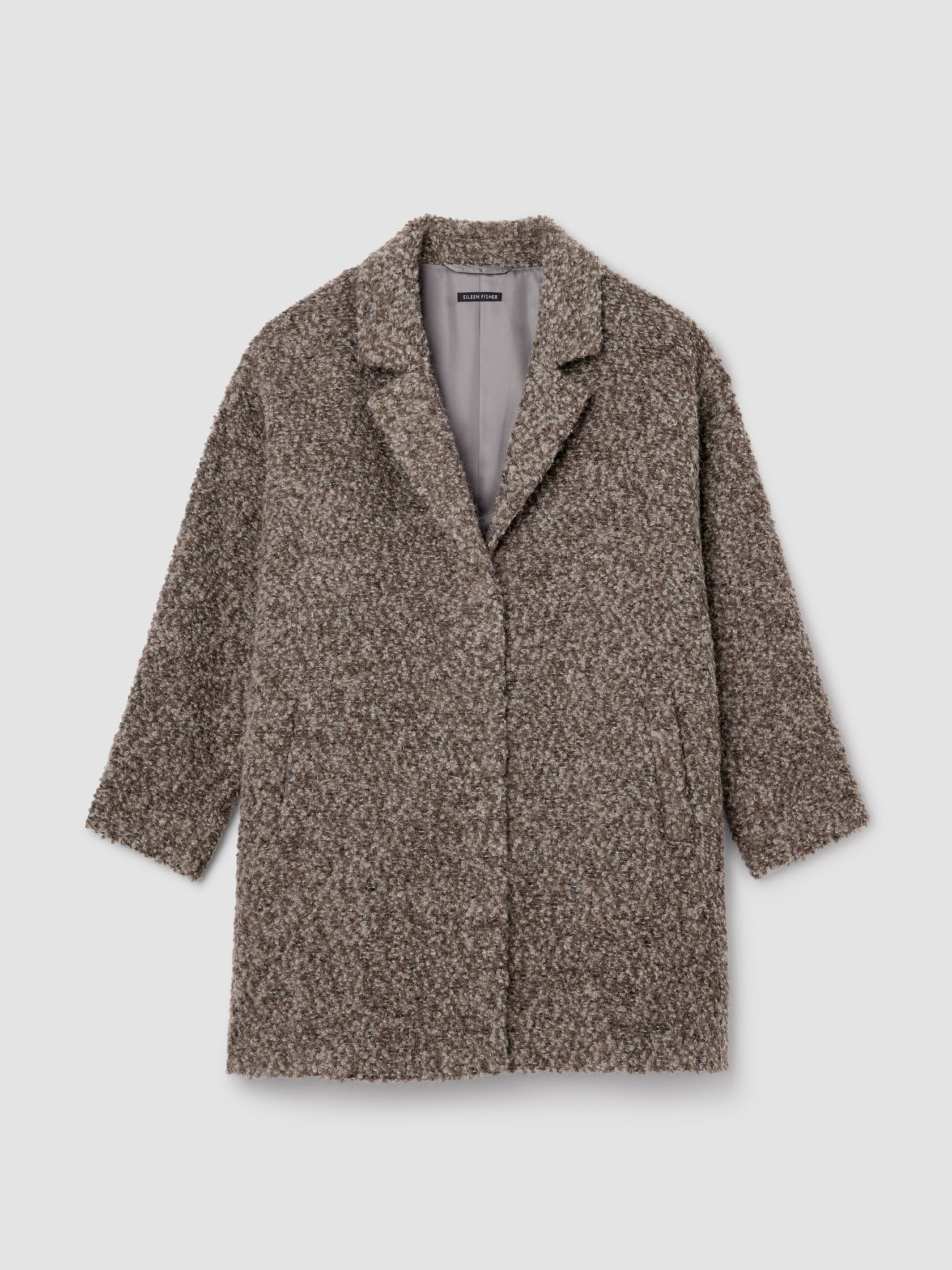 Curly Alpaca Notch Collar Coat