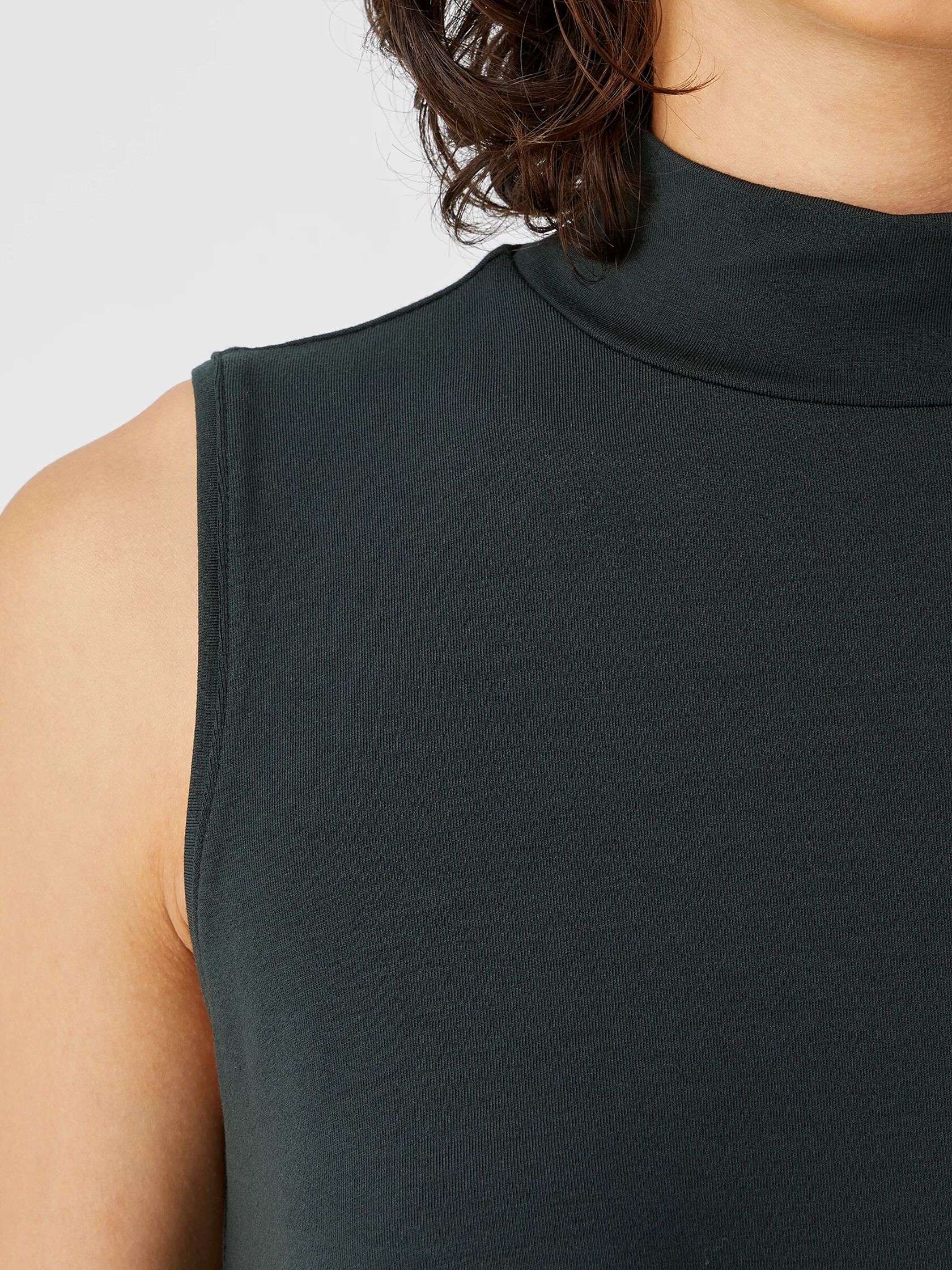 Fine Jersey Mock Neck Tank