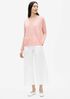 Organic Linen Melange V-Neck Box-Top