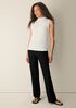 Bubble Jacquard Funnel Neck Top