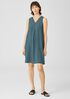 Silk Georgette Crepe Pleated Dress