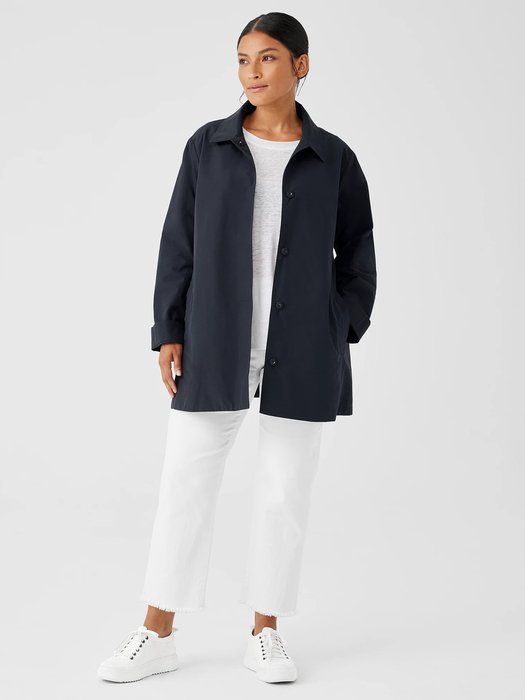 Light Cotton Nylon Car Coat | EILEEN FISHER