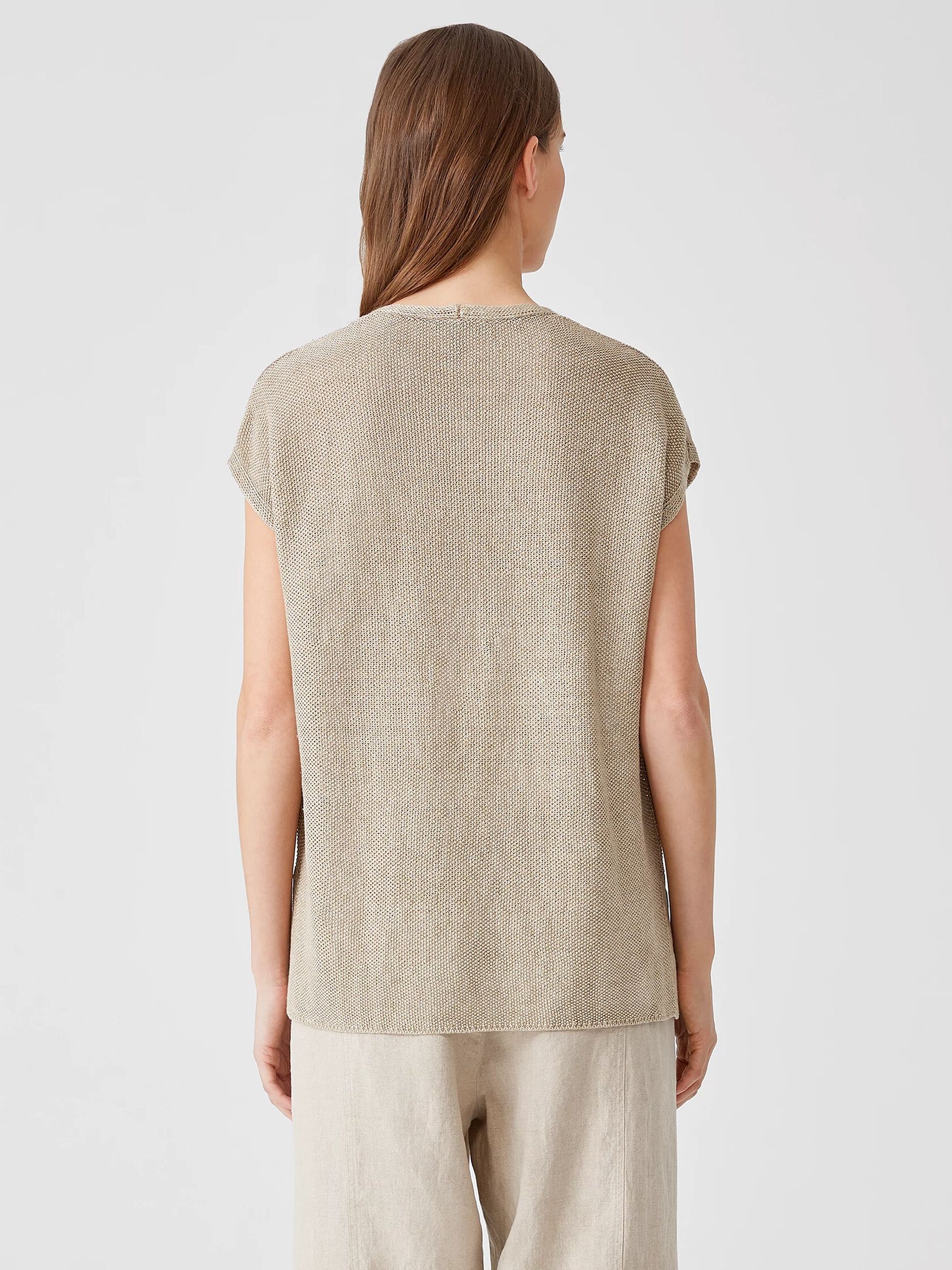 Organic Linen Delave V-Neck Top