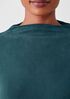 Sueded Cupro Knit Funnel Neck Dress