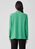 Silk Georgette Crepe V-Neck Top