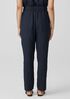 Puckered Organic Linen Tapered Pant