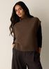 Fine Felted Wool Turtleneck Top in Regenerative Wool