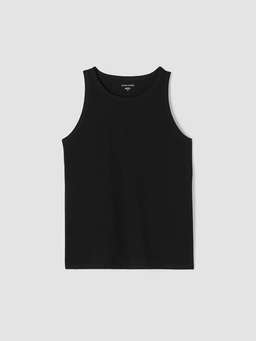 Pima Cotton Stretch Jersey Round Neck Tank