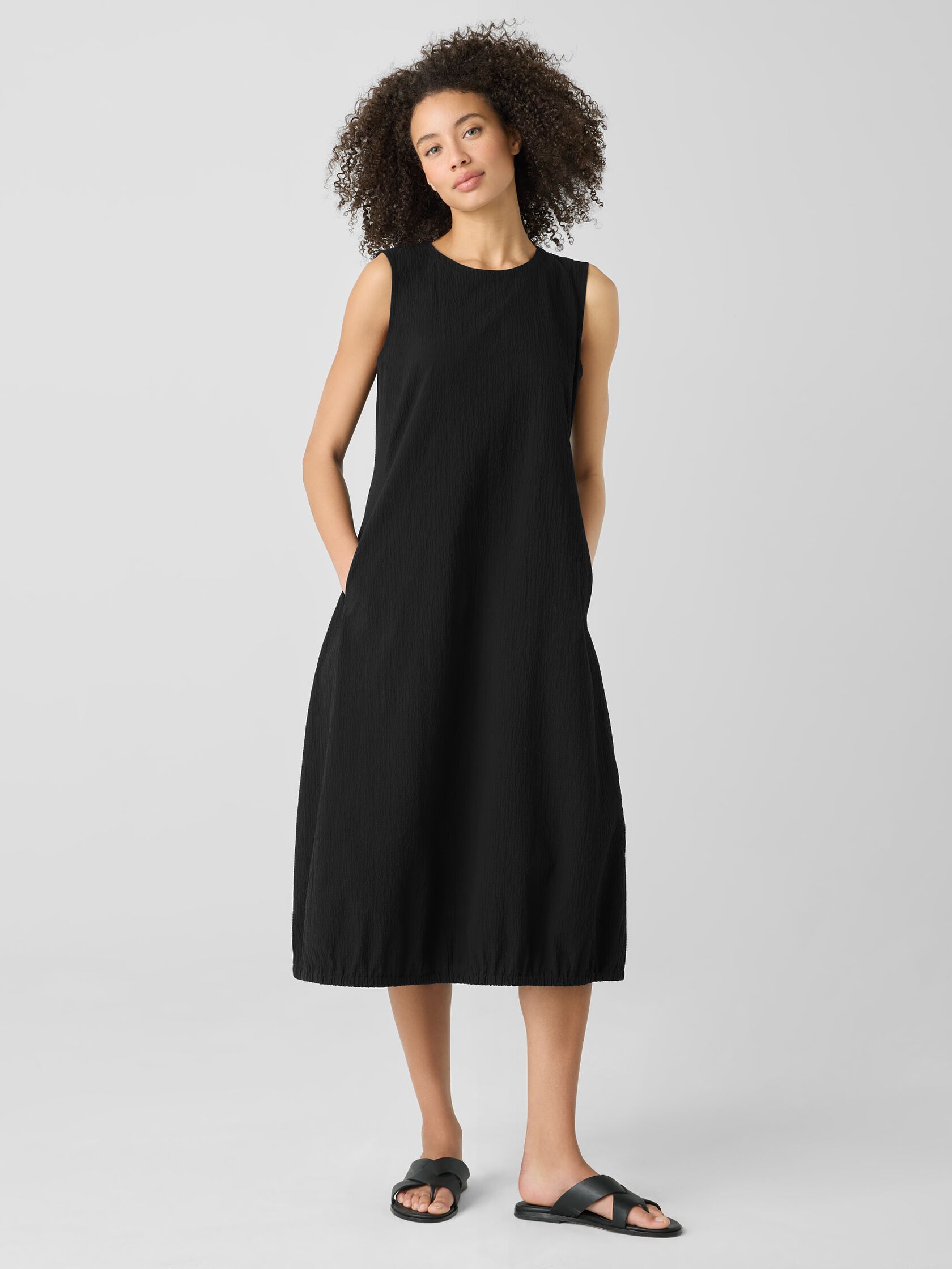 Organic Cotton Pucker Lantern Dress