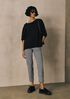 Organic Cotton Pucker Check Tapered Pant